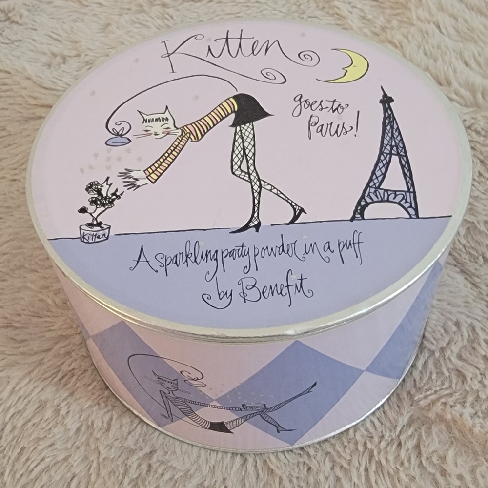 Benefit Kitten Goes To Paris Sparkling Powder Shimmer Body Pouf VINTAGE AND NEW